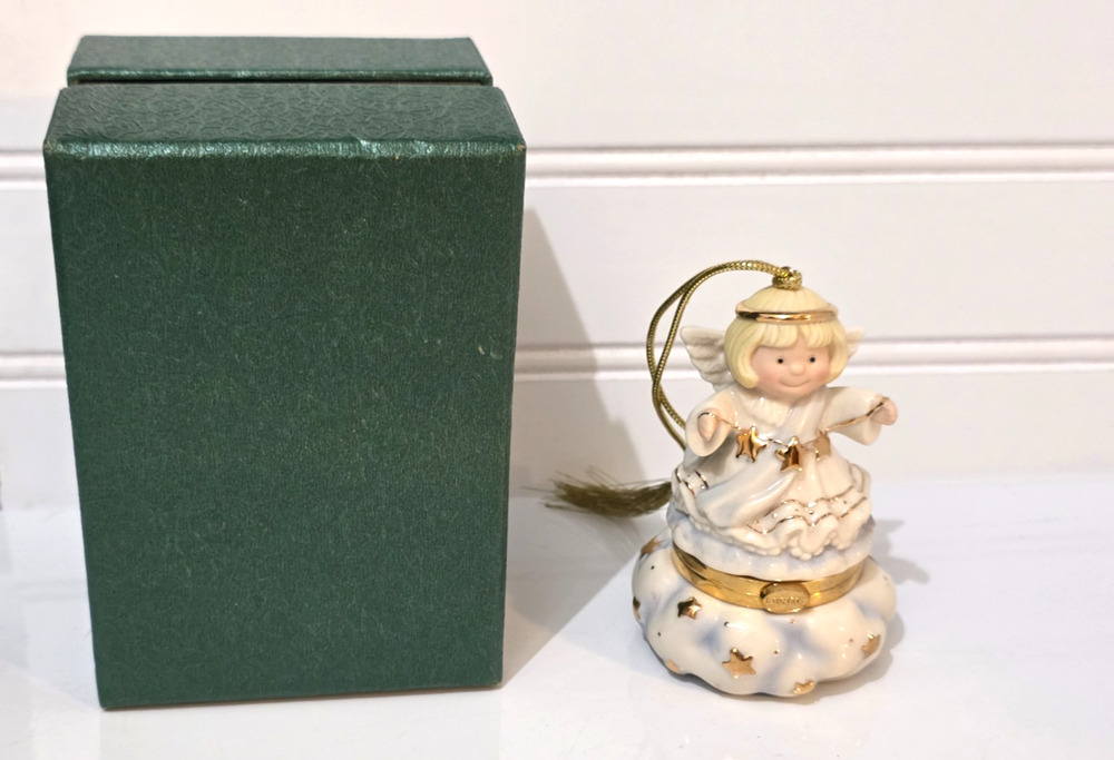 3 3/4" Lenox Angel Trinket Christmas Ornament - Treasures Collection - Trinket